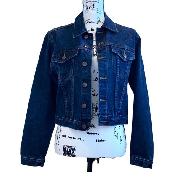 l.e.i. Women’s Denim Trucker Jacket Size Medium - Picture 1 of 8